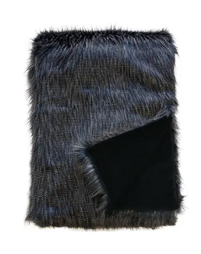 Faux Fur Throw - Dark Pheasant 150x180