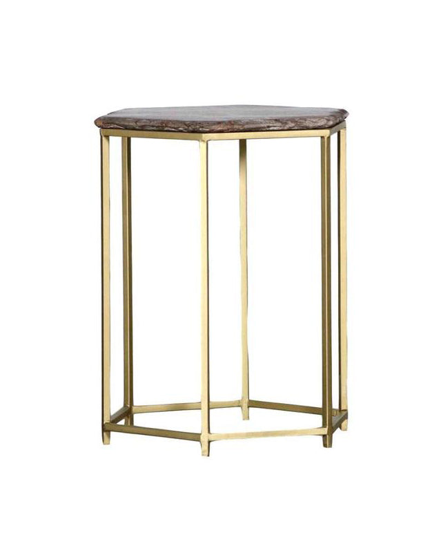 Hexagonal Marble Side Table - Republic Home - Furniture