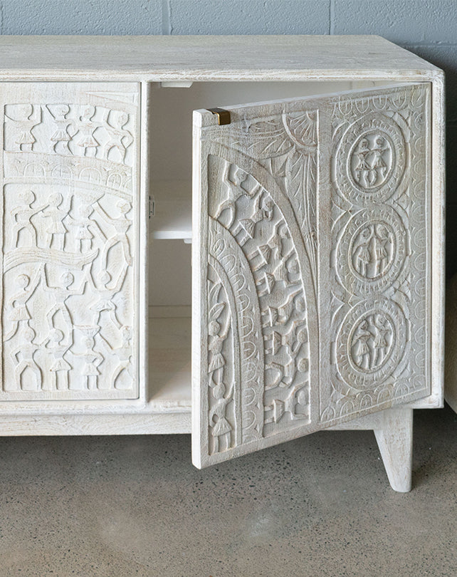 Jannat Carved Cabinet