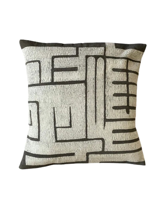 Kuba Charcoal Batik Cushion