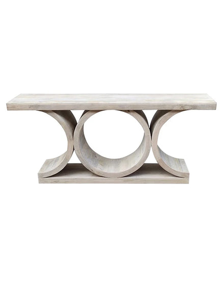 Lagerfield Console (Whitewash) - Republic Home - Furniture