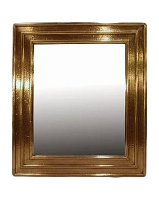 Ribbed Brass Small Mirror - Republic Home - Furniture
