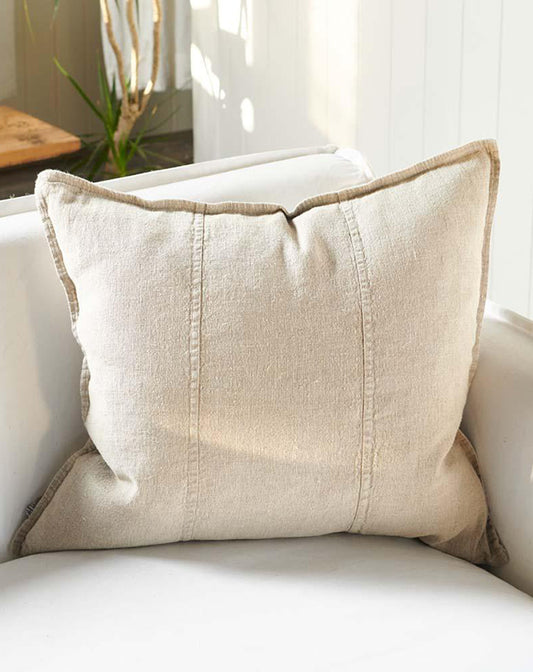 Luca Linen Outdoor Cushion - Natural 50x50
