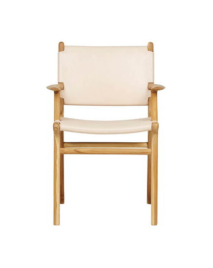Maya Carver Chair (Flat Leather) - Republic Home - Furniture