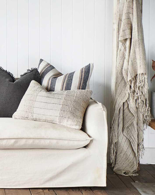 Mayla Cushion Natural & Black Stripe 40x60