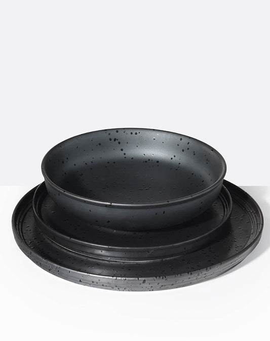 Merchant Medium Round Plate - Charcoal - Republic Home - Homewares
