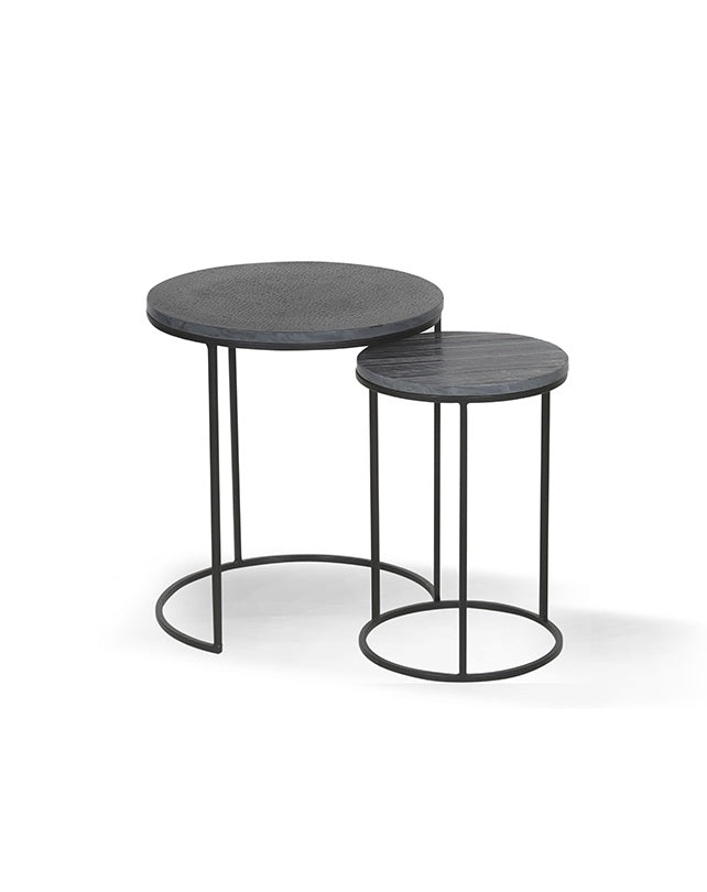 Classic Nested Side Tables (Etched & Norvigo Marble)