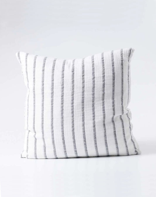 Sea Spray Cushion - White/Navy Stripe 50x50