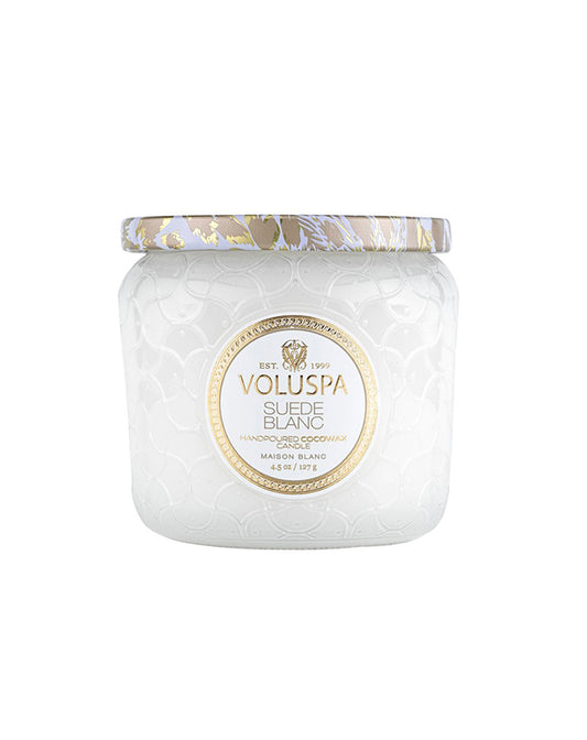 Voluspa Suede Blanc Petite Jar Candle