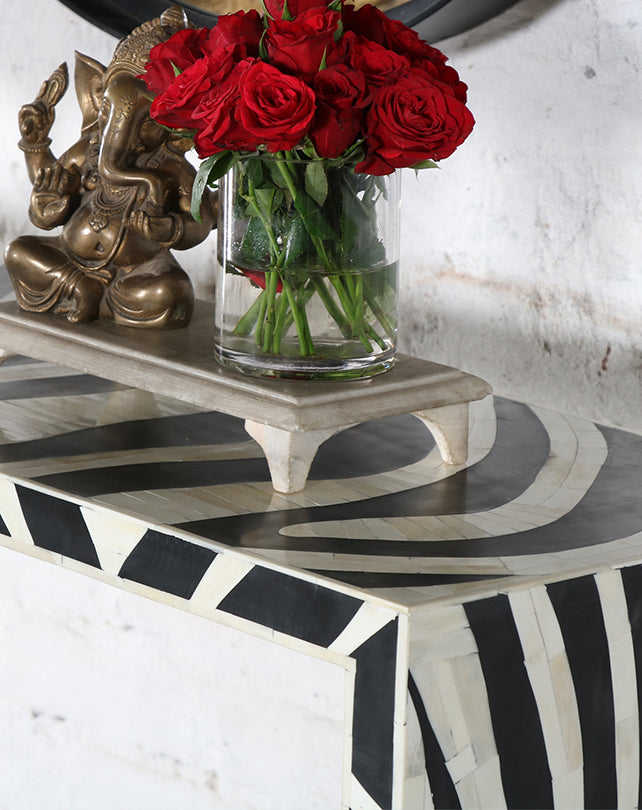 Zebra Bone Inlay Console - Republic Home - Furniture