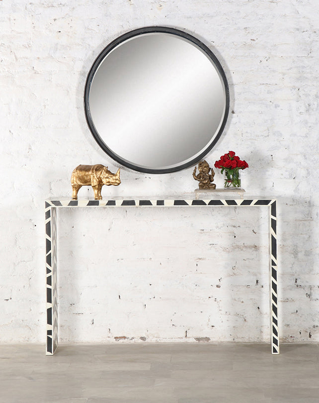 Zebra Bone Inlay Console - Republic Home - Furniture