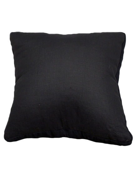 Essential Dark Grey Linen Velvet Gusset 55x55 - Republic Home - Cushion