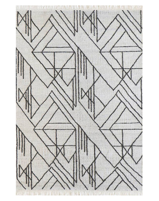 Paphos Floor Rug 200x300 - Raffia (linear print) - Republic Home - Homewares