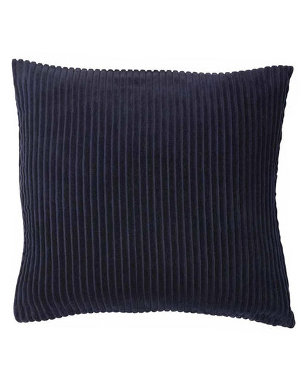 Geant Ribbed Velvet Cushion Navy 60x60 - Republic Home - Cushion