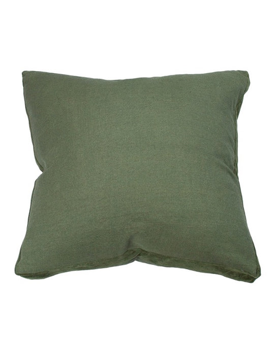 Essential Fern Linen Velvet Gusset Cushion 60x60 - Republic Home - Cushion