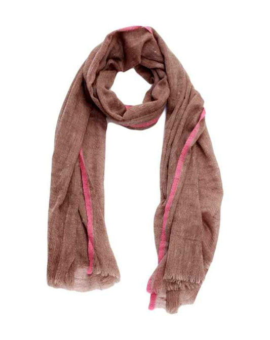 100% Cashmere scarf (brown/pink) - Republic Home - Fashion