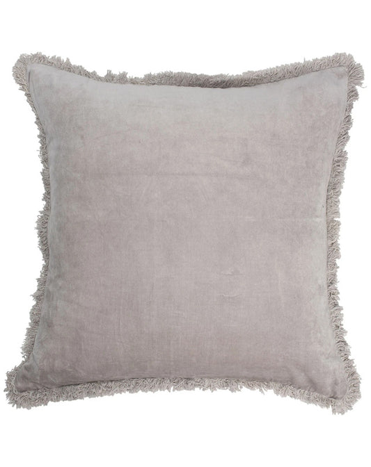 Lynette Boho Velvet Cushion 60x60 Silver Grey - Republic Home - Cushion