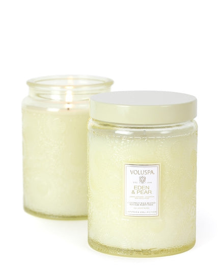 Voluspa Eden & Pear Candle 453g Jar - Republic Home - Gifts