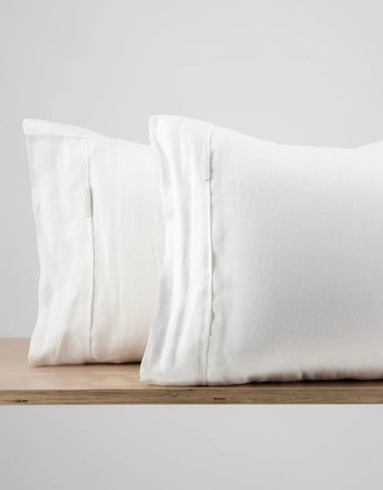 European Linen Duvet Cover Set — White - Duvet Cover - Republic Home