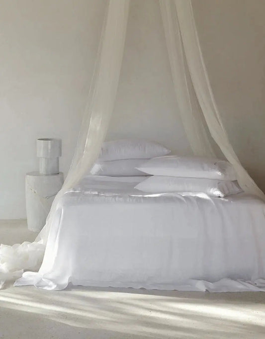 European Linen Sheet Set — White - Sheets - Republic Home