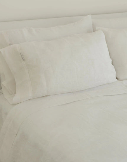 European Linen Sheet Set — White - Sheets - Republic Home