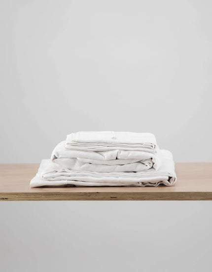 European Linen Sheet Set — White - Sheets - Republic Home