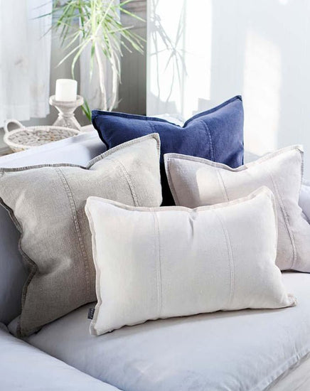 Luca Linen Outdoor Cushion - Navy 60x60 - Cushion - Republic Home