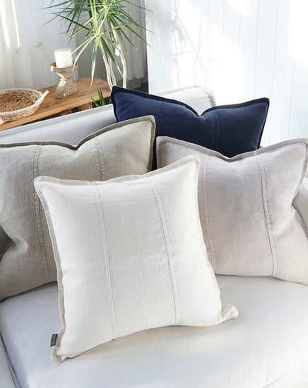 Luca Linen Outdoor Cushion - Silver Grey 60x60 - Cushion - Republic Home