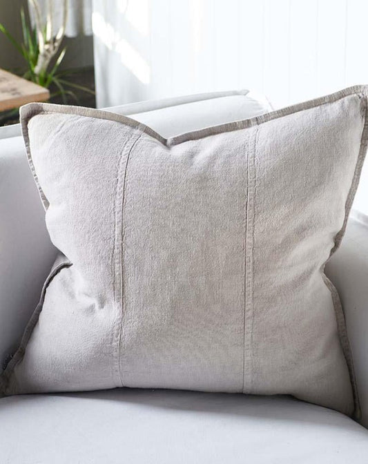 Luca Linen Outdoor Cushion - Silver Grey 60x60 - Cushion - Republic Home