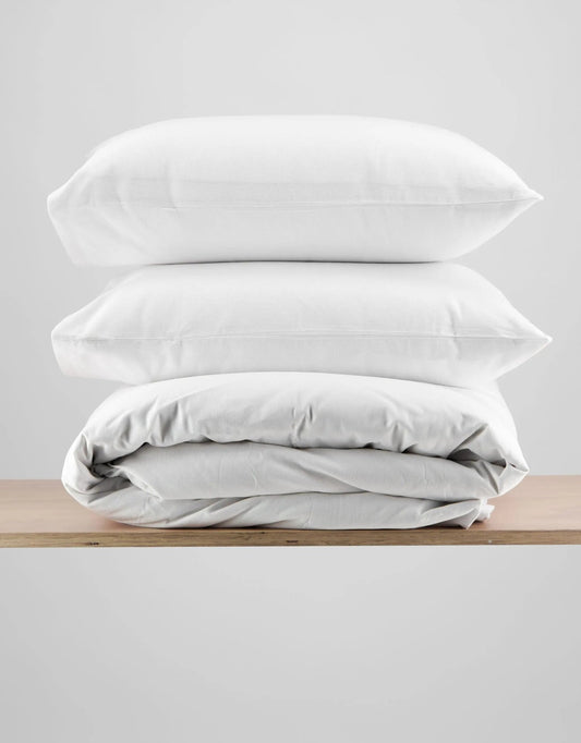 Organic Cotton Duvet Cover Set — White - Duvet Cover - Republic Home