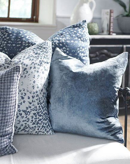 Precious Velvet Cushion 60x60 - Sapphire - Cushion - Republic Home