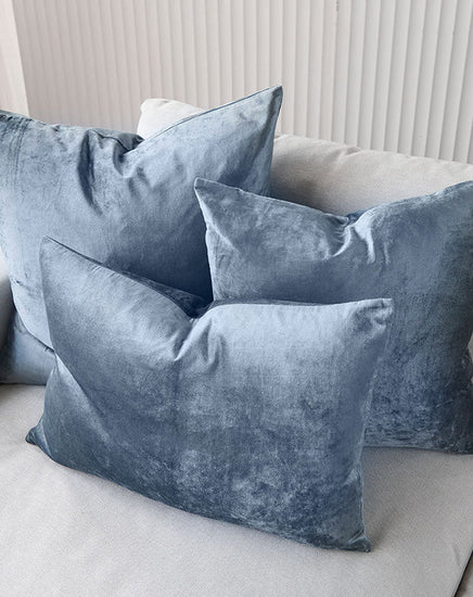 Precious Velvet Cushion 60x60 - Sapphire - Cushion - Republic Home