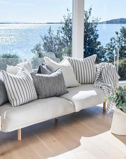 Sea Spray Throw - White /Navy Stripe 200x150 - Homewares - Republic Home