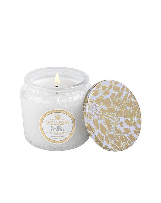 Voluspa Suede Blanc Petite Jar Candle - Gifts - Republic Home